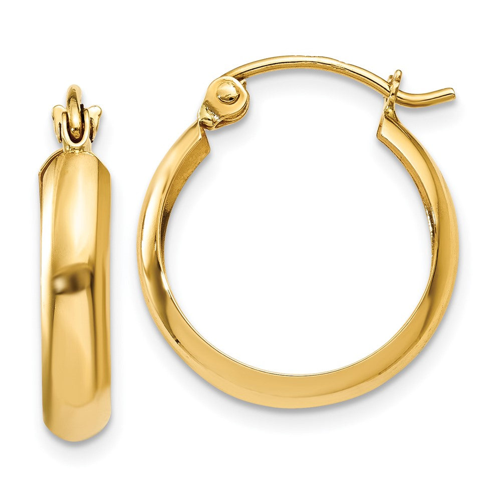 14K Gelbgold Poliert 3.5mm Creolen