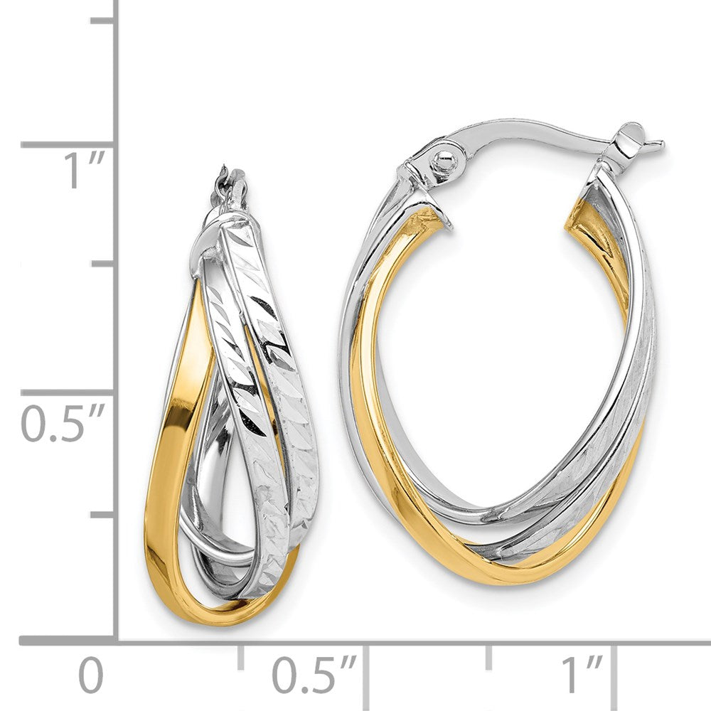 14K Bicolor Creolen