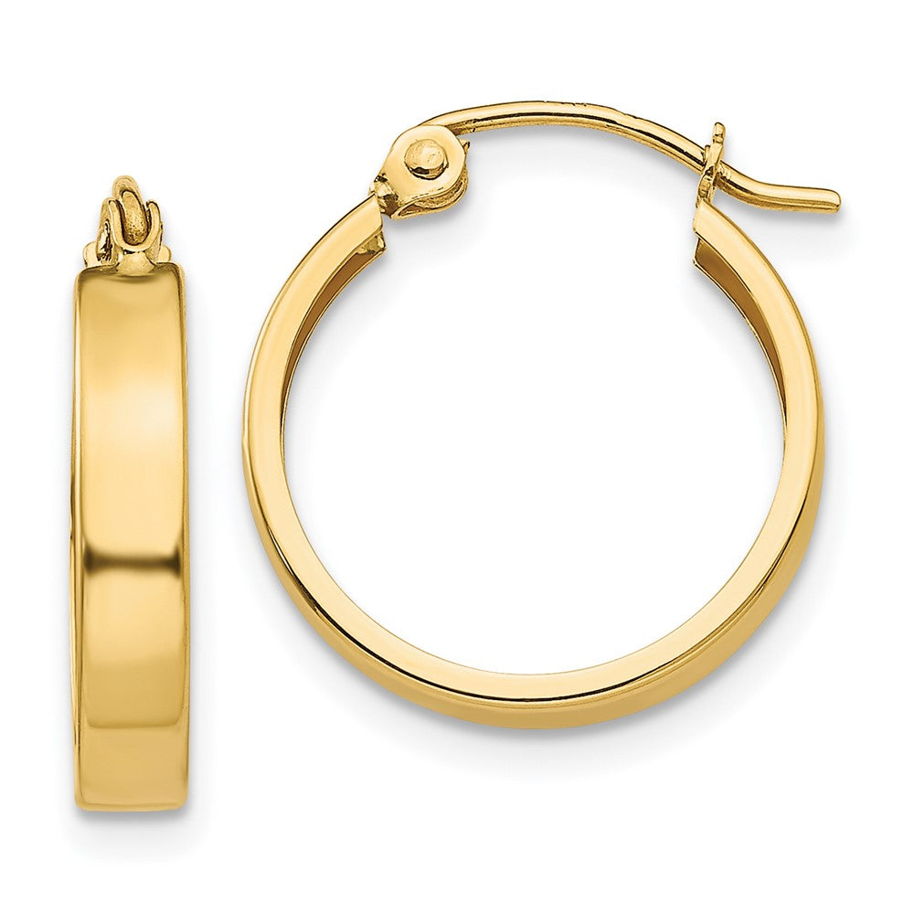 14K Gelbgold Poliert 3mm Creolen