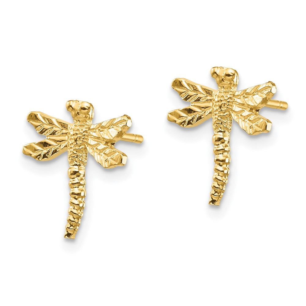 14K Gelbgold Libelle Ohrstecker