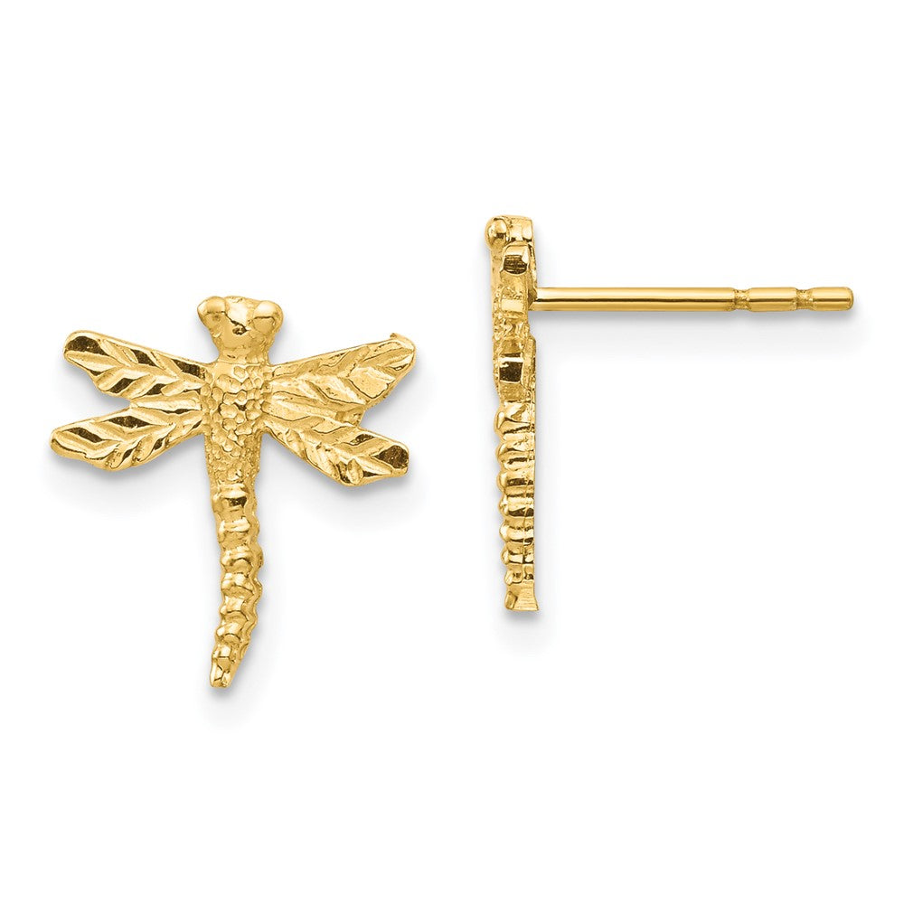14K Gelbgold Libelle Ohrstecker