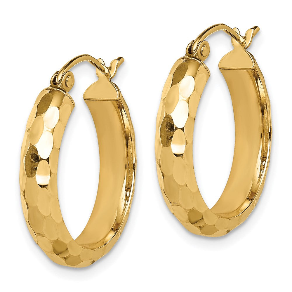 14K Gelbgold Diamantiert Creolen