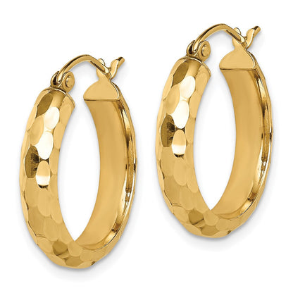 14K Gelbgold Diamantiert Creolen