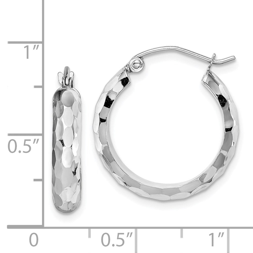 14K Weißgold Diamantiert Creolen