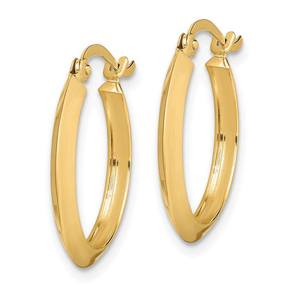 14K Gelbgold Poliert Creolen