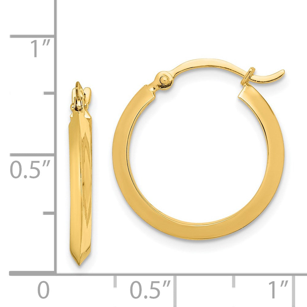14K Gelbgold Poliert Creolen
