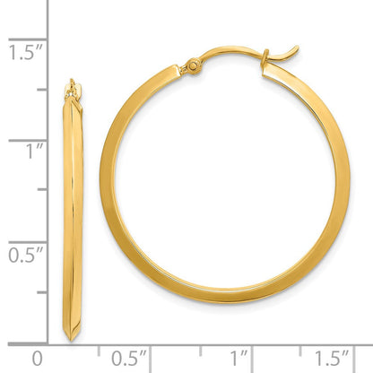 14K Gelbgold Poliert Creolen