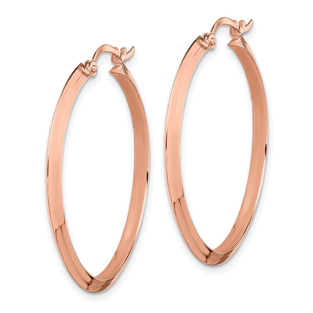 14K Roségold Poliert Creolen