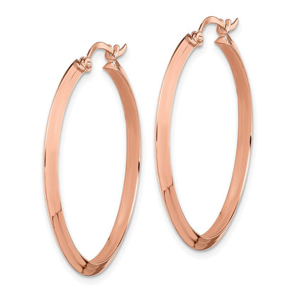 14K Roségold Poliert Creolen