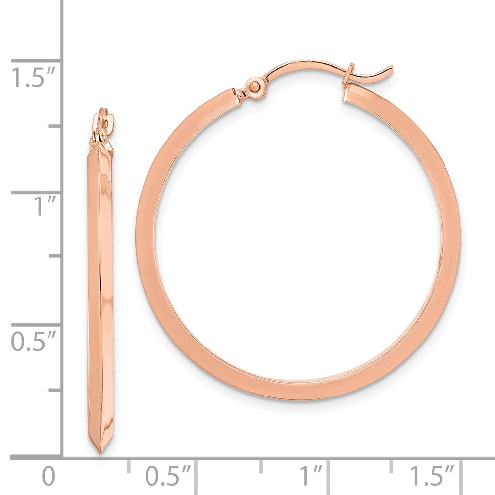 14K Roségold Poliert Creolen