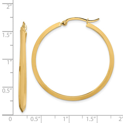 14K Gelbgold Poliert Creolen