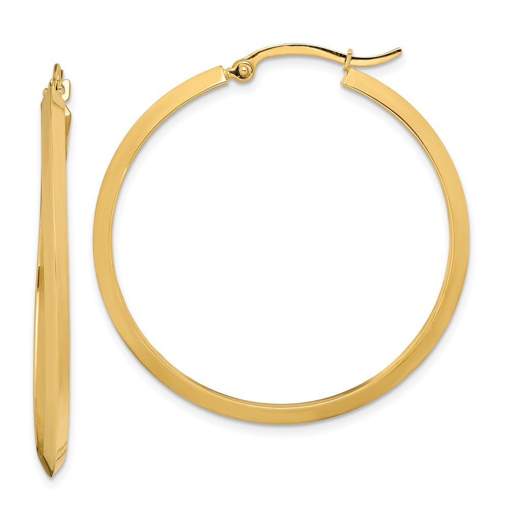 14K Gelbgold Poliert Creolen