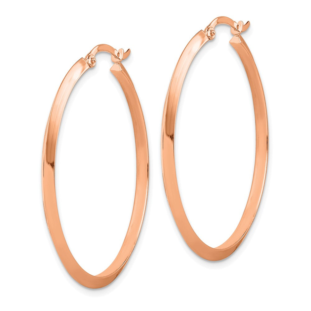 14K Roségold Poliert Creolen