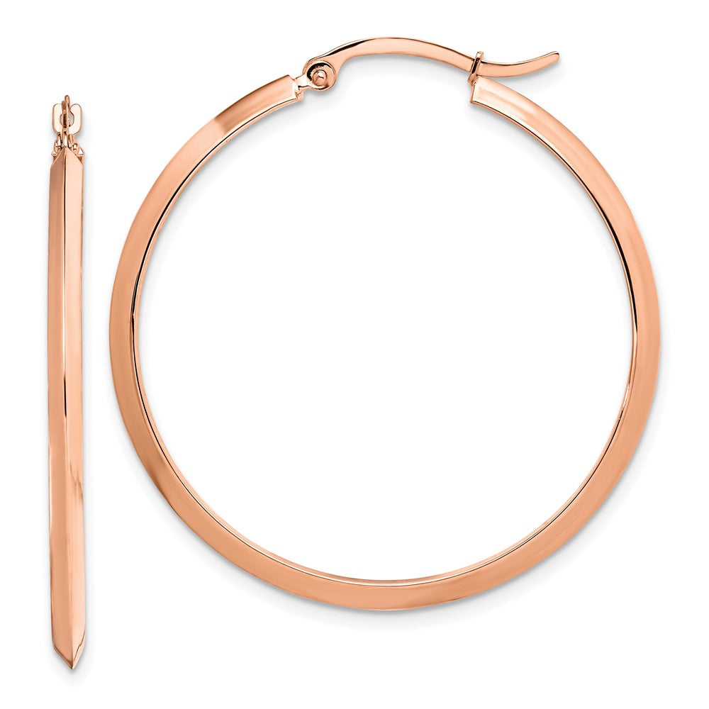 14K Roségold Poliert Creolen