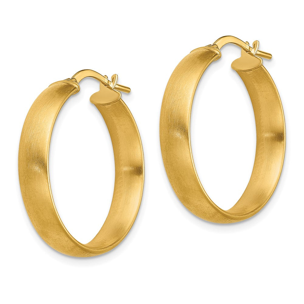 14K Gelbgold Mittel X5mm Satiniert Creolen