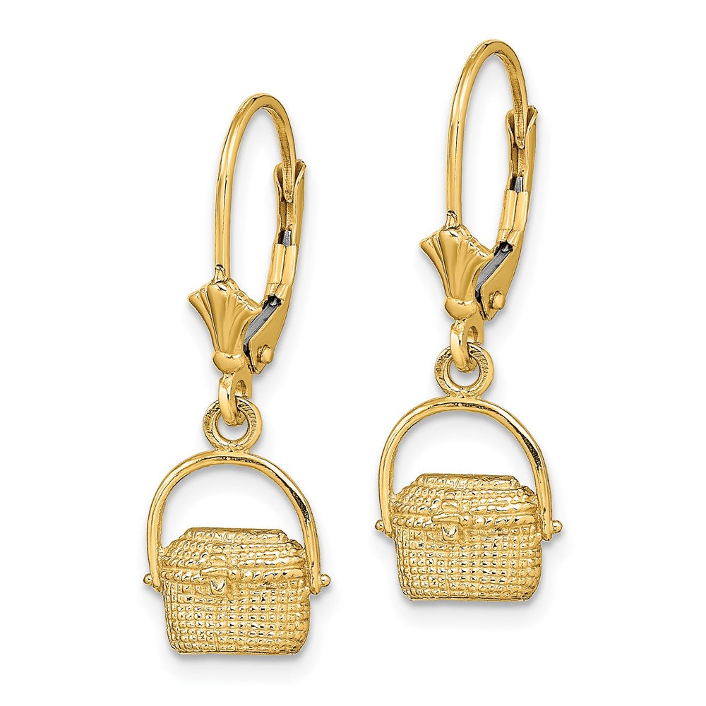 14K Gelbgold Nantucket Korb Ohrhänger mit Brisur