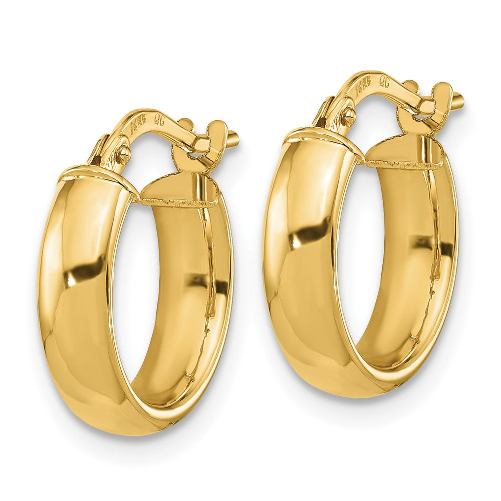 14K Gelbgold Poliert 3.7mm Creolen