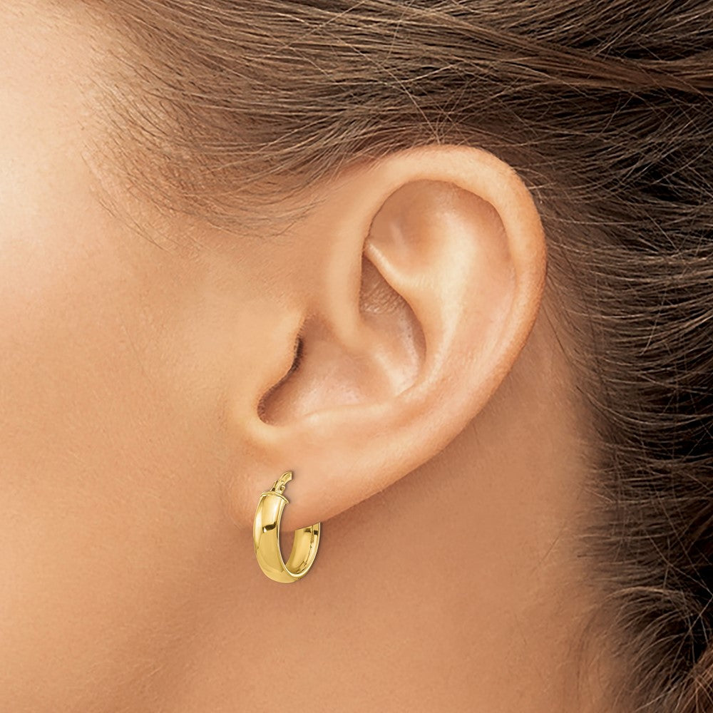 14K Gelbgold Poliert 3.7mm Creolen