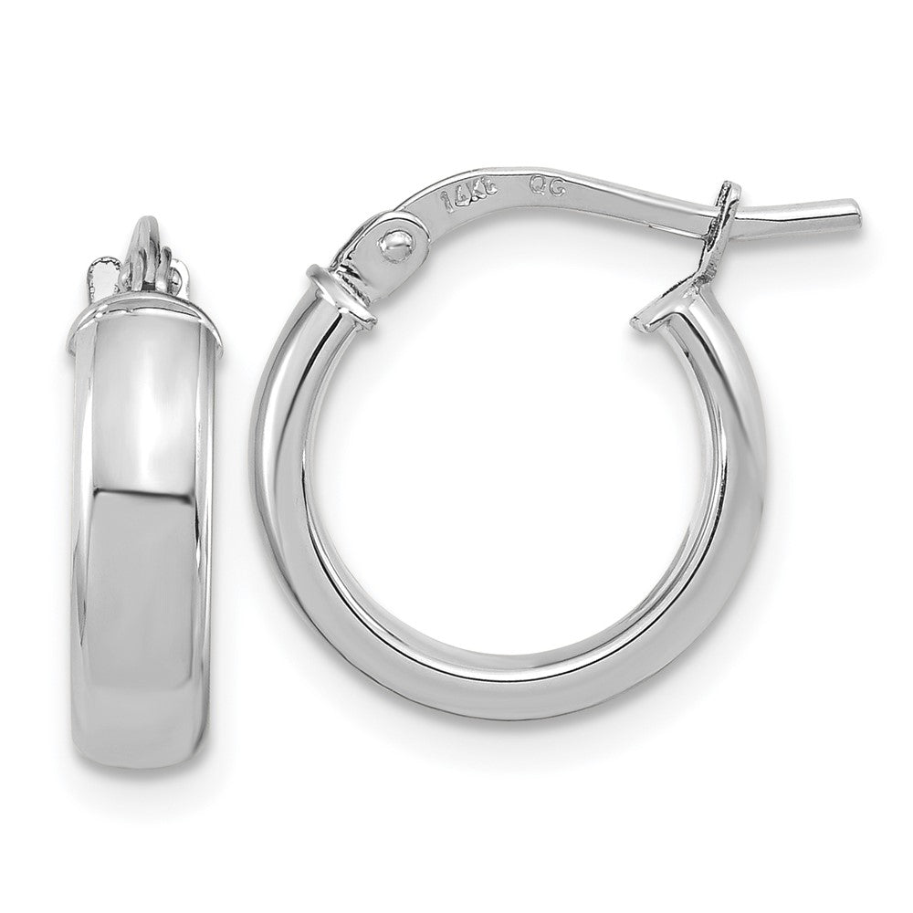 14K Weißgold Poliert 2.9mm Creolen