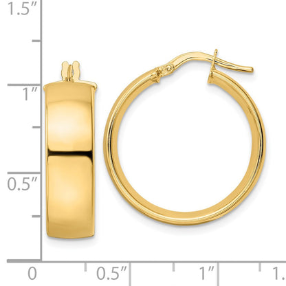 14K Gelbgold Poliert Creolen