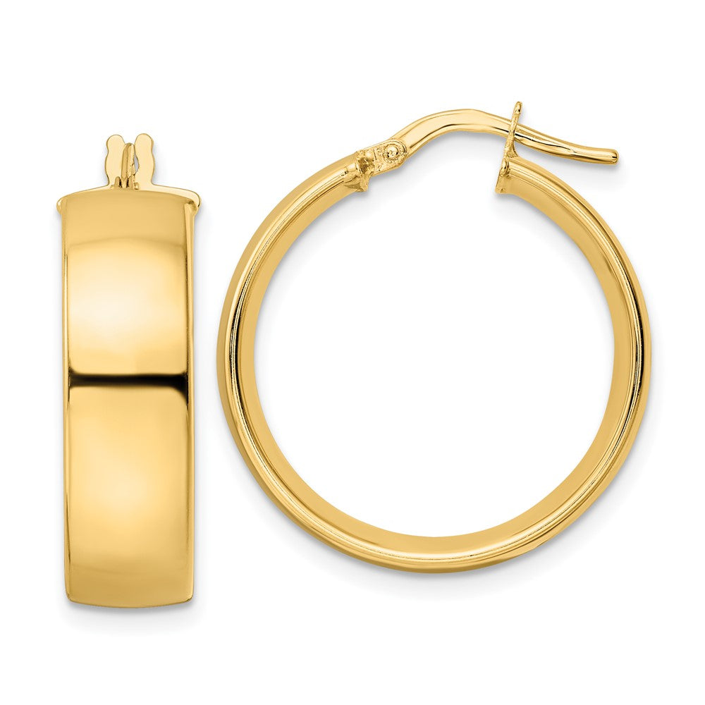 14K Gelbgold Poliert Creolen