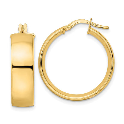 14K Gelbgold Poliert Creolen
