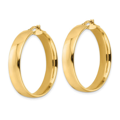 14K Gelbgold Poliert Creolen