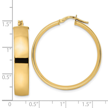 14K Gelbgold Poliert Creolen
