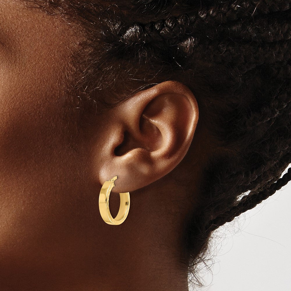 14K Gelbgold Poliert Creolen