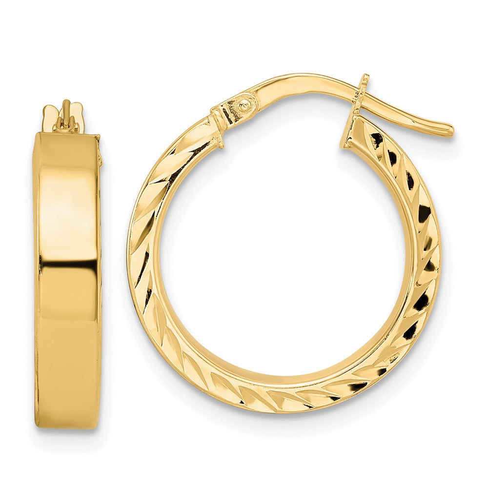 14K Gelbgold Poliert Creolen
