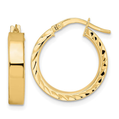 14K Gelbgold Poliert Creolen