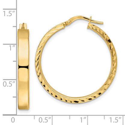 14K Gelbgold Poliert Creolen