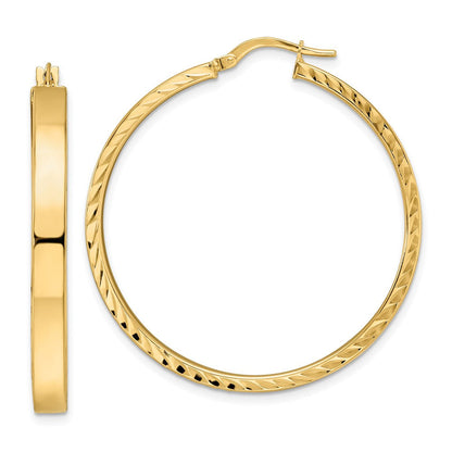 14K Gelbgold Poliert Creolen