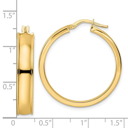 14K Gelbgold Poliert Creolen