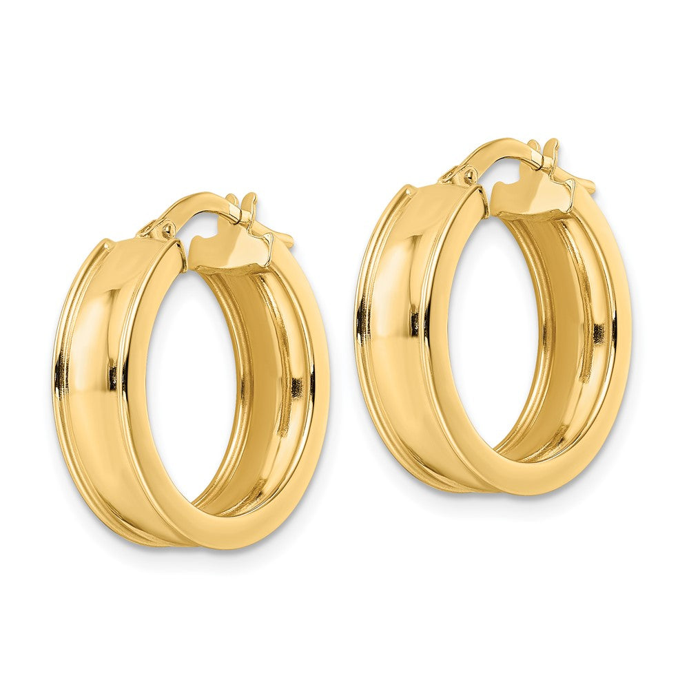 14K Gelbgold Poliert Creolen