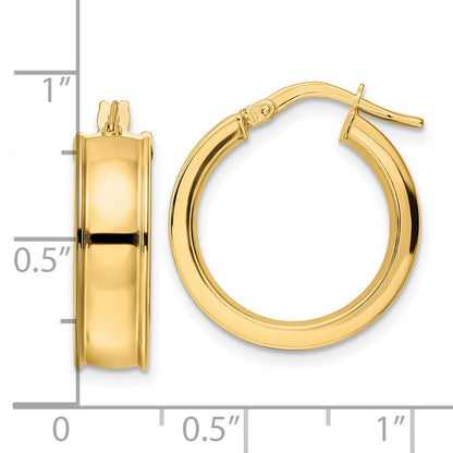14K Gelbgold Poliert Creolen