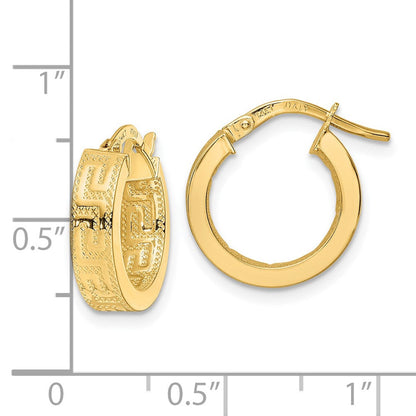 14K Gelbgold Poliert Creolen