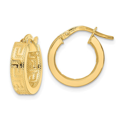 14K Gelbgold Poliert Creolen