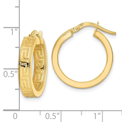 14K Gelbgold Poliert Creolen