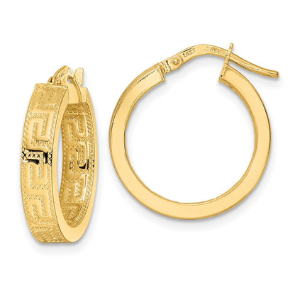 14K Gelbgold Poliert Creolen
