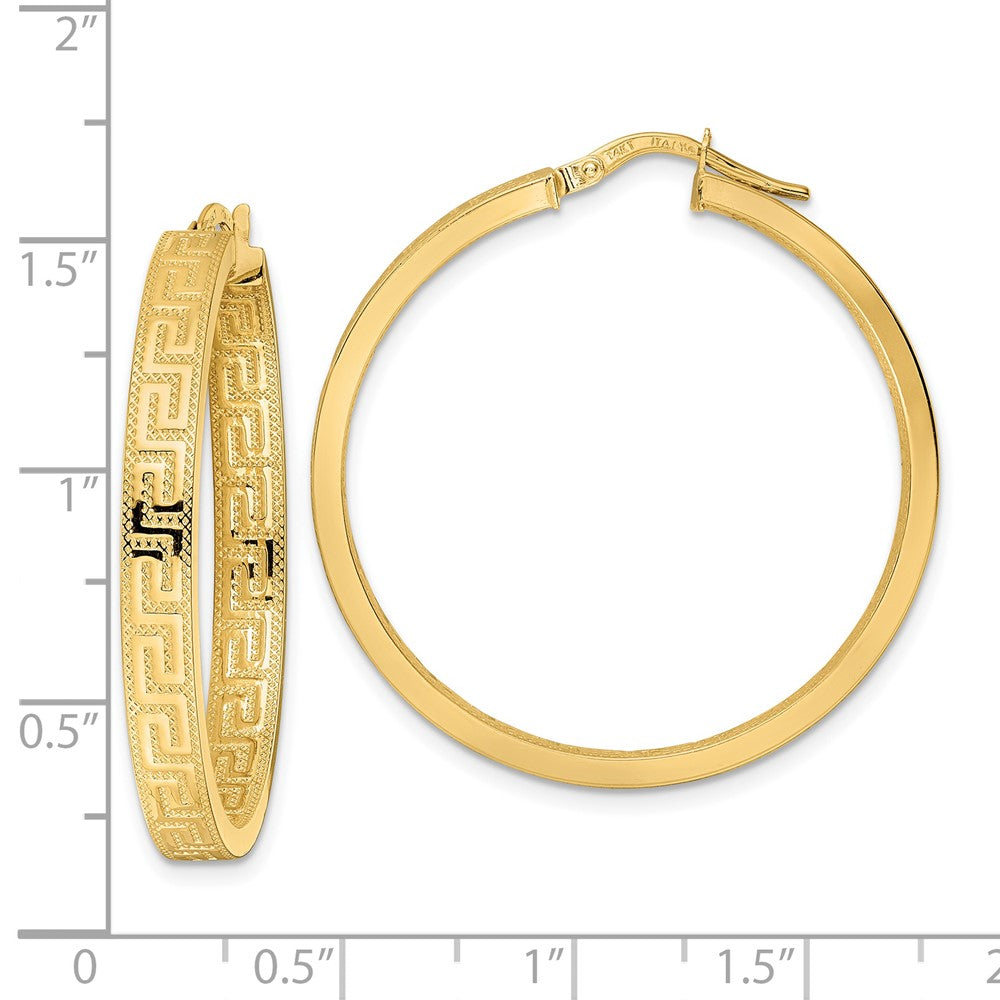 14K Gelbgold Greek Key Creolen
