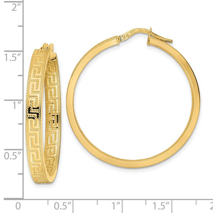14K Gelbgold Greek Key Creolen