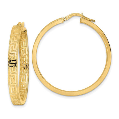 14K Gelbgold Greek Key Creolen