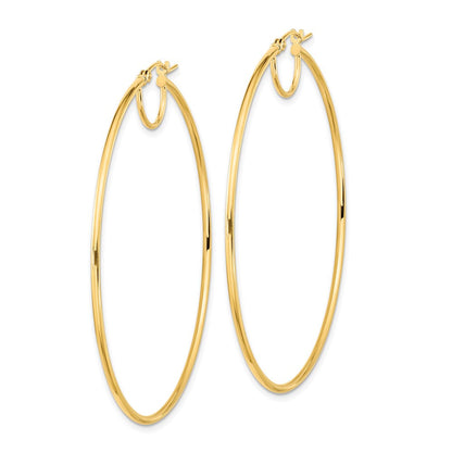 14K Gelbgold Poliert Fantasie Creolen
