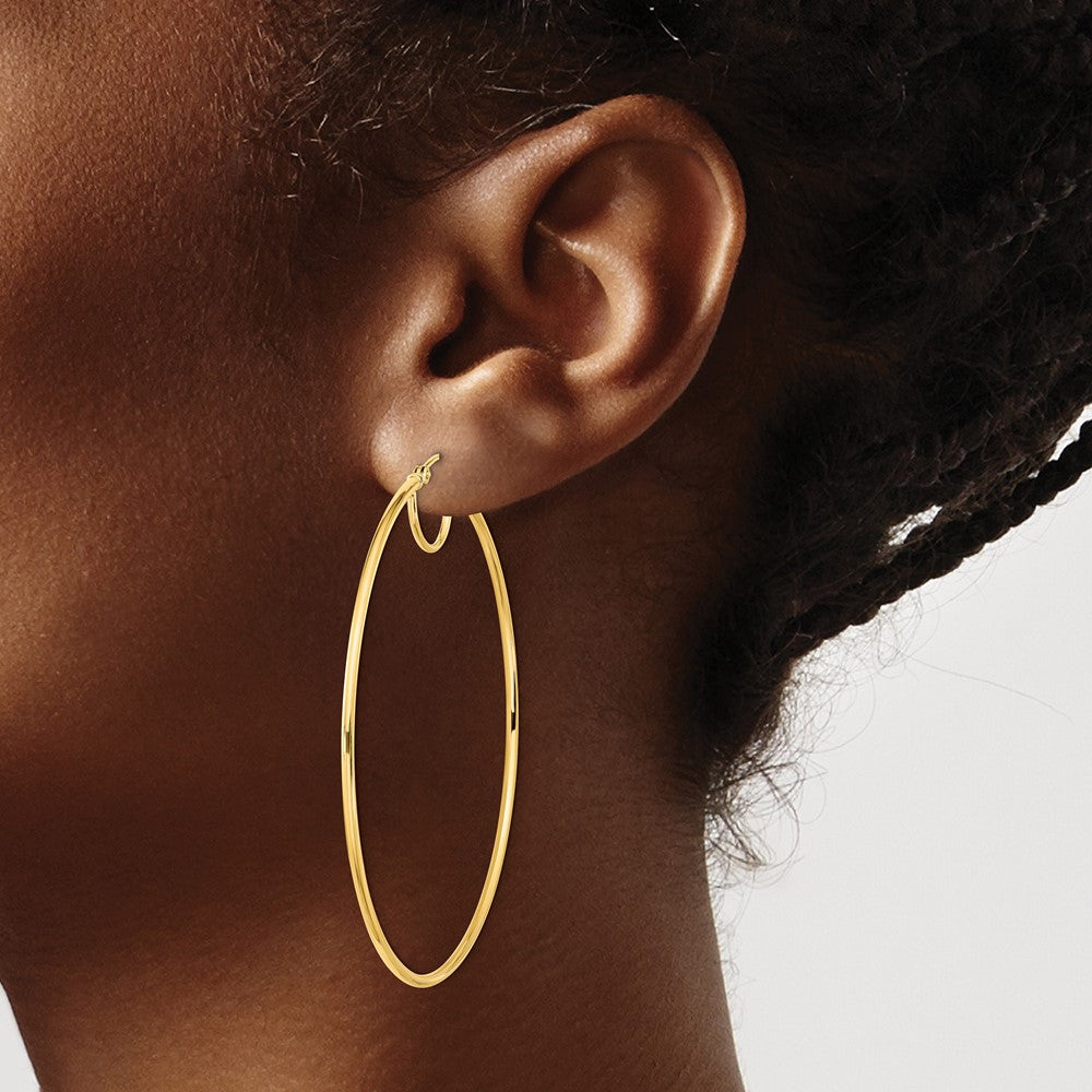 14K Gelbgold Poliert Fantasie Creolen