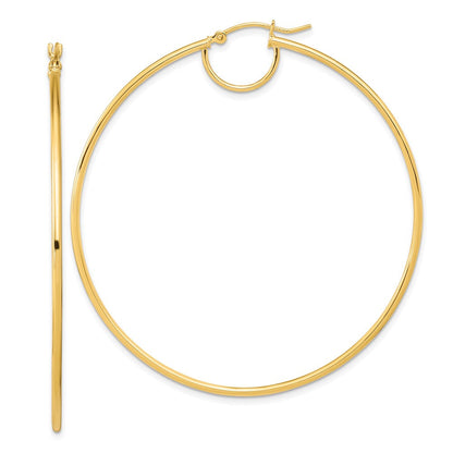 14K Gelbgold Poliert Fantasie Creolen