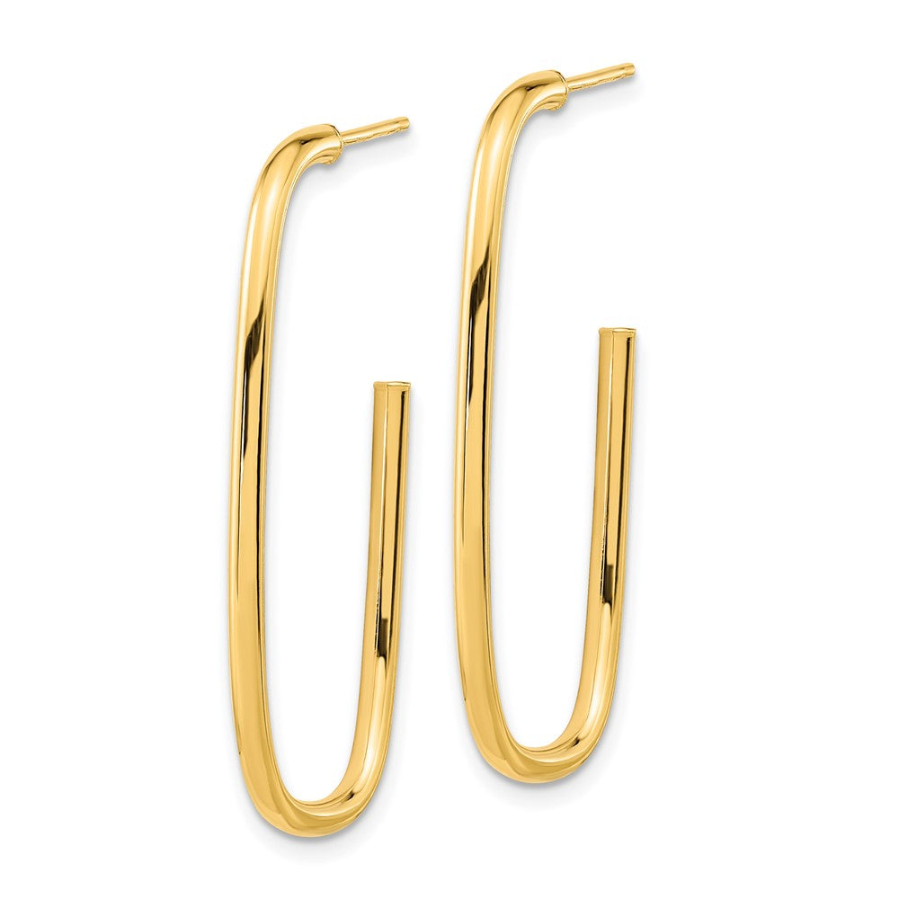 14K Gelbgold Poliert J- Creolen