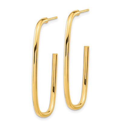 14K Gelbgold Poliert J- Creolen
