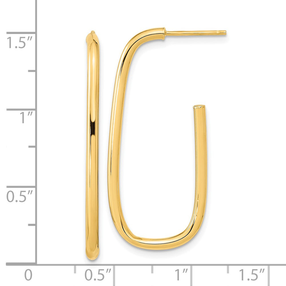 14K Gelbgold Poliert J- Creolen