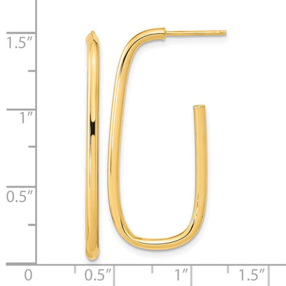 14K Gelbgold Poliert J- Creolen